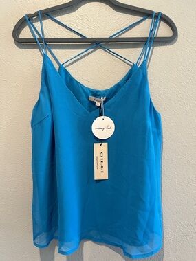 Gilli Turquoise Double-Strap V-Neck Camisole